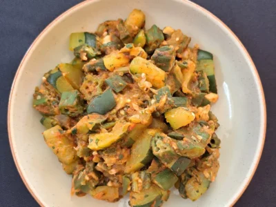 Okra and Courgette Salad