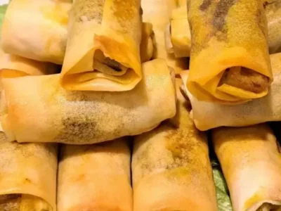 Spinach Feta Spring Rolls