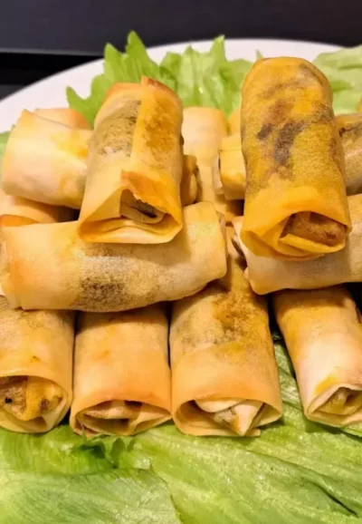 Spinach Feta Spring Rolls